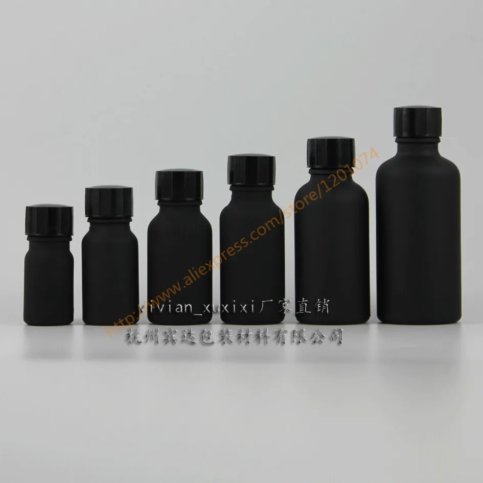 5ml/10ml/15ml/20ml/30ml/50ml pintado de negro mate botella de Vidrio con un Cepillo de plástico Gorra,Botella de esmalte de Uñas 0