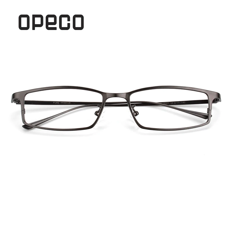 Opeco de titanio puro de los hombres de negocios de lentes, incluyendo lentes RX prescripción de gafas de marco RX receta macho espectáculos 9021 0
