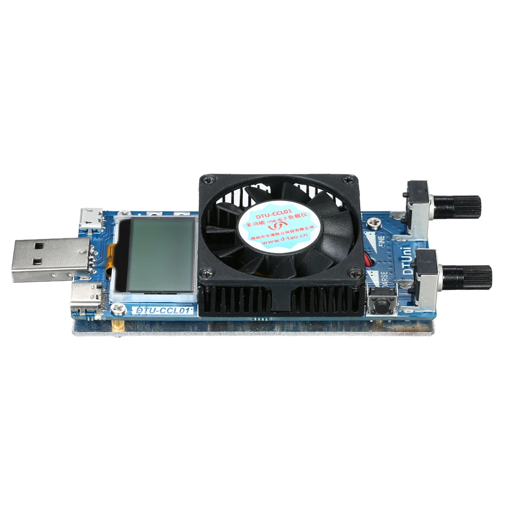LCD USB de Carga Electrónica Probador Módulo Ajustable Constante Resistencia a la Corriente de Alimentación de la Batería Probador con Ventilador de Refrigeración 35W 0,2~3A 0