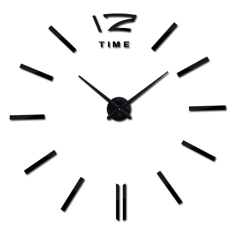 Nueva llegada relojes de Cuarzo Breve relojes 3d real gran reloj de pared se apresuraron espejo pegatinas diy sala de estar DESCUENTOS Aún la vida 0