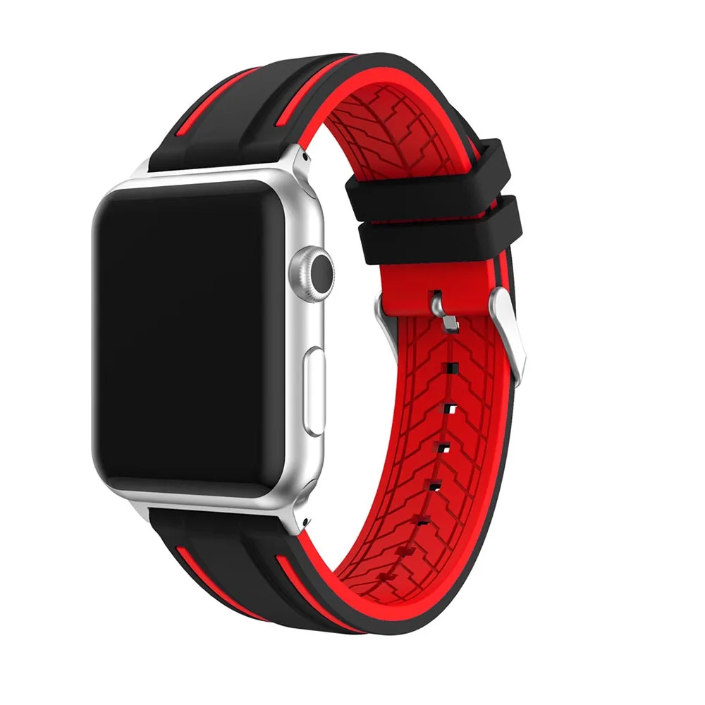Pulsera de Silicona de Deportes para el apple watch banda de 42 mm 38mm 40mm 44mm Reloj inteligente de las bandas de las mujeres de los hombres de la Correa para el iWatch de la Serie 12 3 4 5 6 0