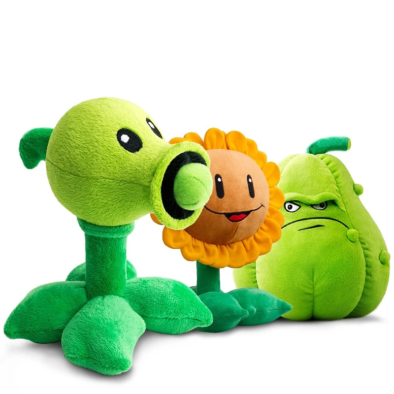 30cm de dibujos animados de la Planta de Peluche de Girasol Verde Calabaza Peashooter Pea Muñecos de Peluche para el Bebé Verduras Niño del Juguete 0