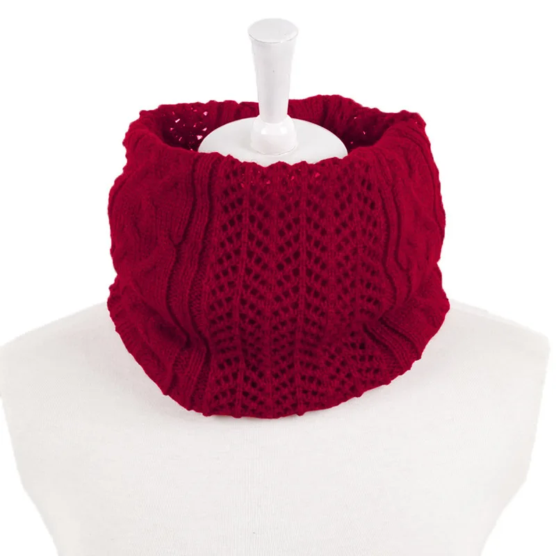 Invierno Unisex de Punto Bufandas Lic Anillo Hembra Collar de Cuello Bufanda más caliente de los Hombres de la Mujer Crochet Anillo de España Bufandas de Bucle Para Dama 0