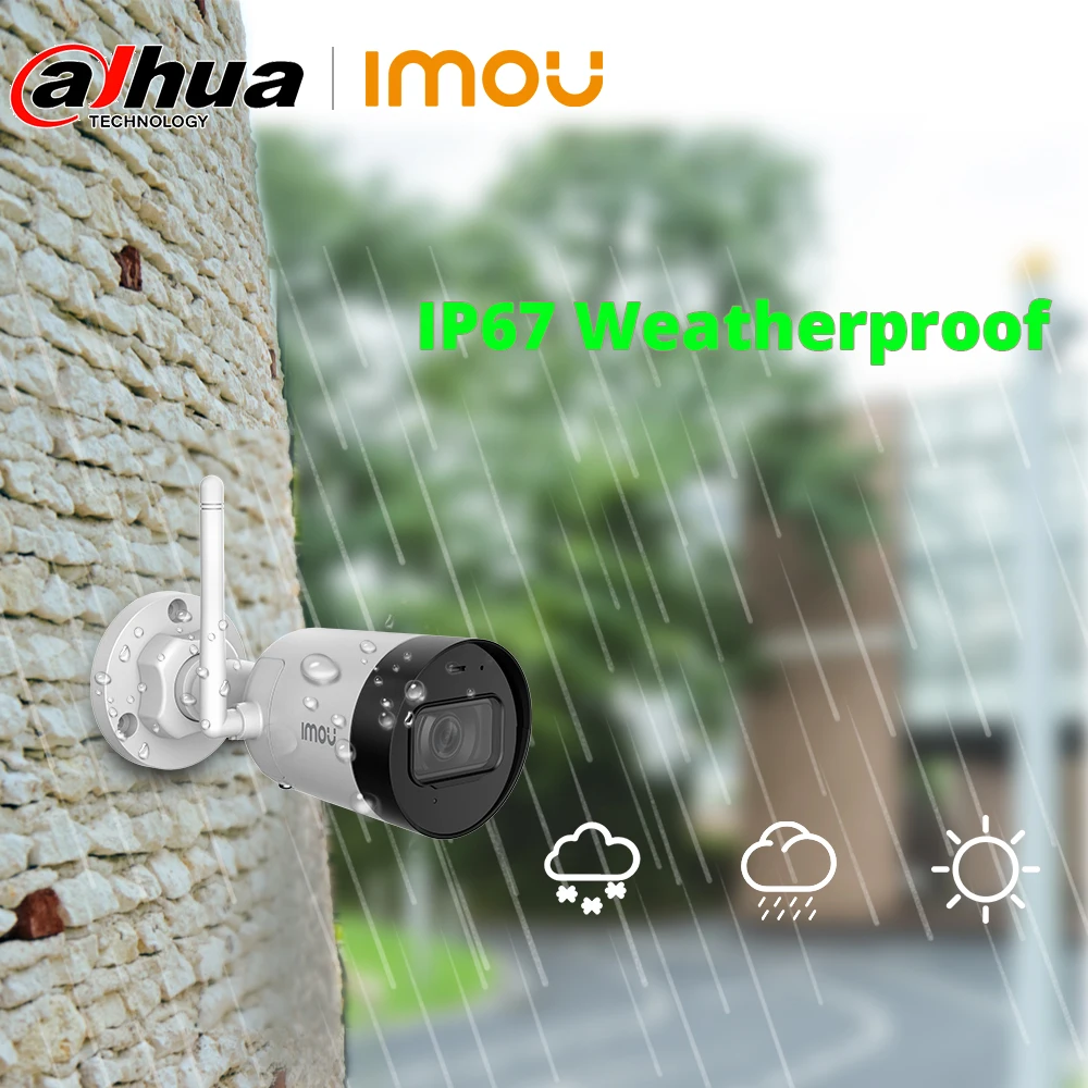 Dahua imou 4CH Cámara de CCTV Sistema de grabación de Audio IP67 resistente a la Intemperie al aire libre P2P IP wi-fi de la Cámara de Seguridad de Vídeo de Vigilancia Kit de 0