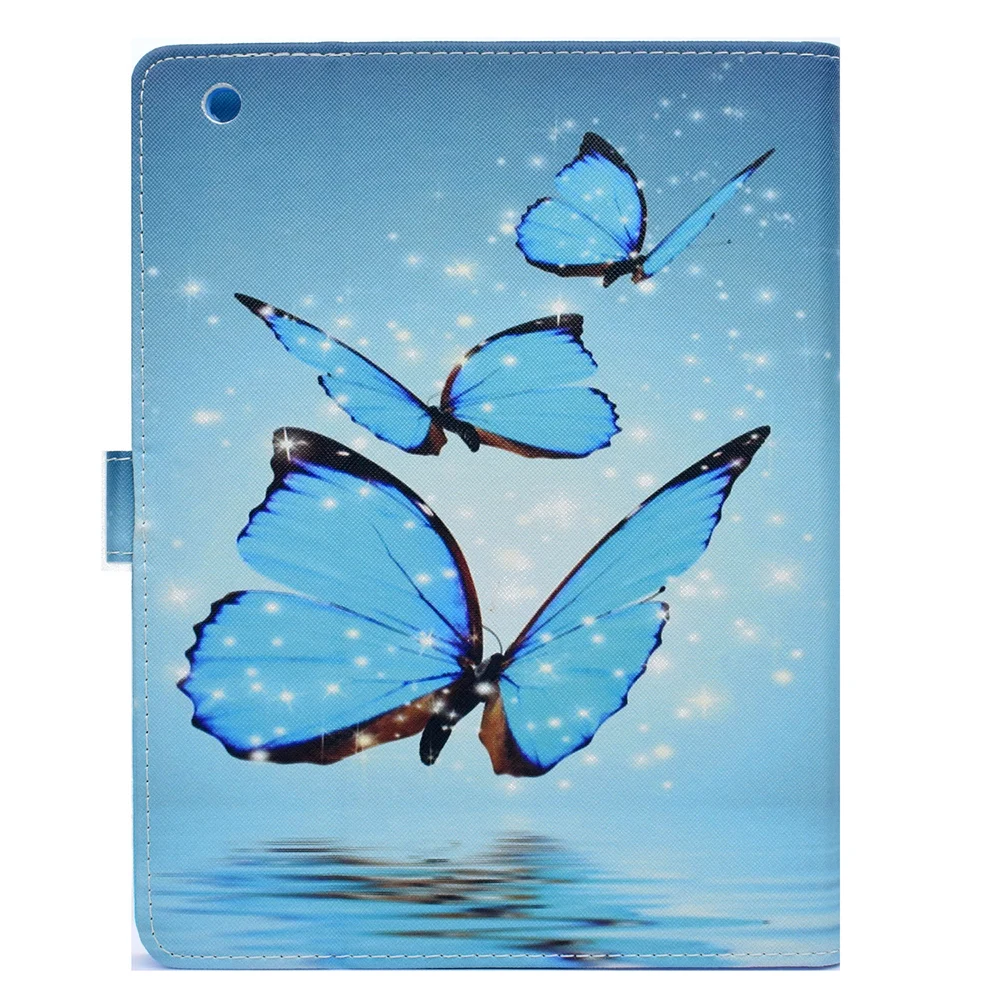 Unicornio de la Mariposa del Gato del Patrón de Caso Para Apple ipad 2 3 4 Inteligente Caso de la Cubierta Para iPad4 iPad 3 Funda de la Tableta de la PU del Soporte del Cuero de Shell 0