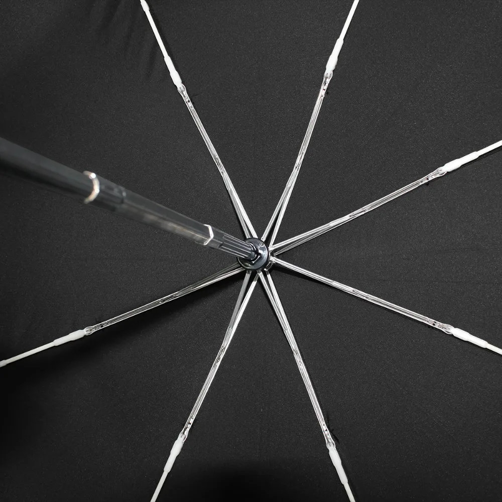 Automático de 3-plegado Paraguas de la Lluvia de las Mujeres de Negro Recubrimiento Anti-uv Rana Divertida Paraguas de la Lluvia de Herramientas de Sol, Sombrilla 0