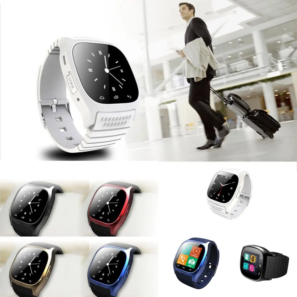 Deportes reloj inteligente M26 inteligente de pulsera Bluetooth con teléfono de línea anti-perdida para IOS, Android móvil inteligente reloj de los hombres 0