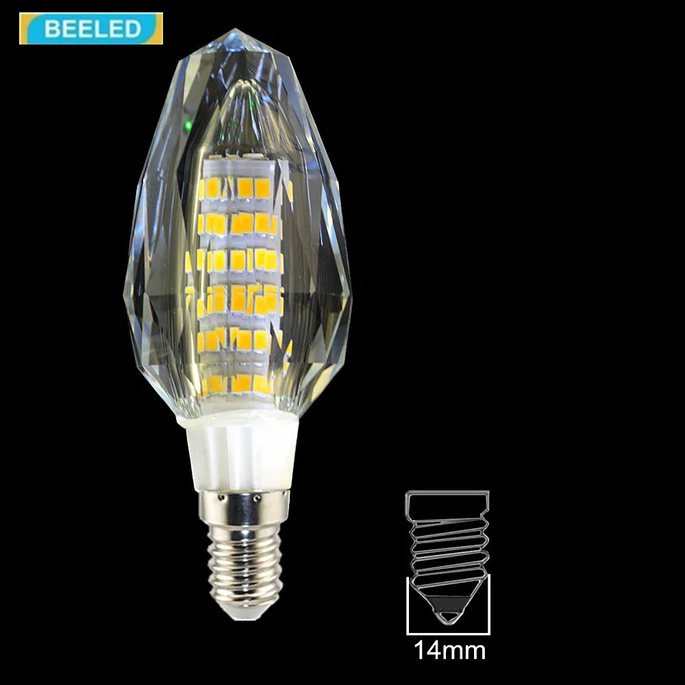 LED bombilla de la Lámpara 5W 7W 10Pcs/lot Blanco Cálido Blanco Frío E14 Alto Brillo 110V 220V de Iluminación de la Casa de Cristal Colgante de la luz 0