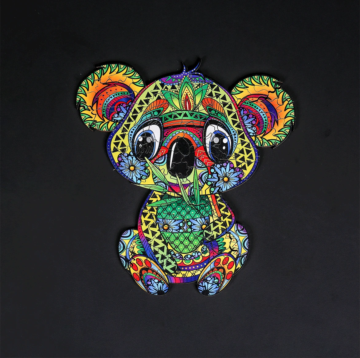 Koala Madera Rompecabezas Única Forma Animal de Piezas 3D DIY Manualidades Rompecabezas Juguetes para los Niños de la Familia Juego de los Niños de Regalo 0