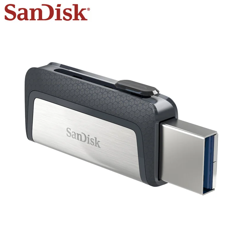 SanDisk Ultra Dual Drive USB OTG 3.1 Y el Tipo C de Disco Flash de 32GB 64GB 128GB 256GB de Disco U Para Almacenamiento Externo 0