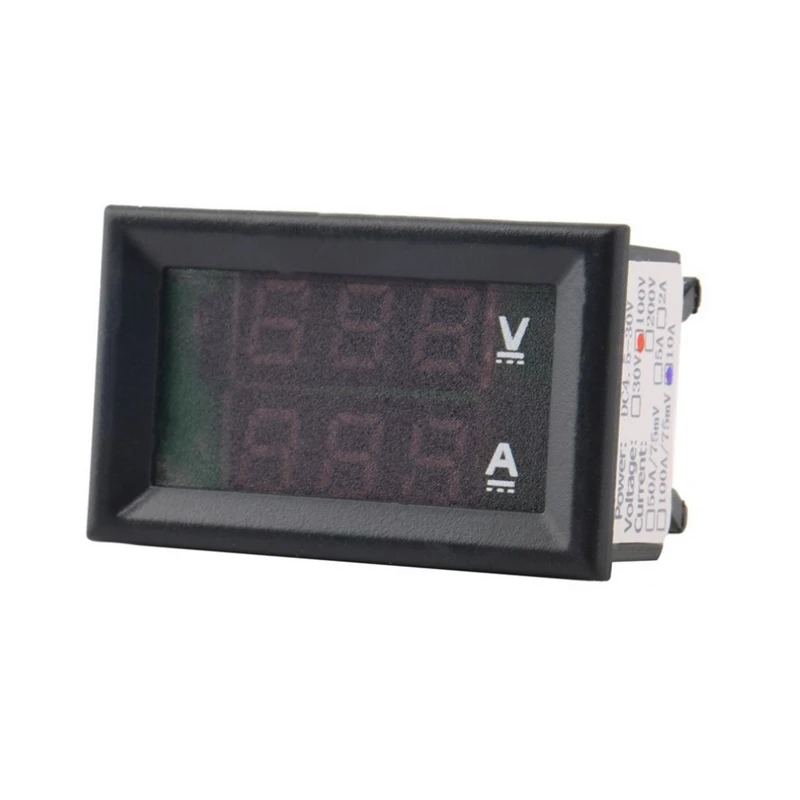 3pcs LED Digital DC 0-100V 10A Voltaje Amperios Voltios Medidor de Panel Dual Voltímetro Amperímetro Tester 0