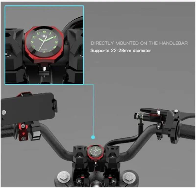 El ESPÍRITU de la IA de la Motocicleta Reloj de Mesa de Partes Scooter Decorativos Luminosos de Motocross Impermeable Electrónica de la Campana de Deportes Moto Reloj 0