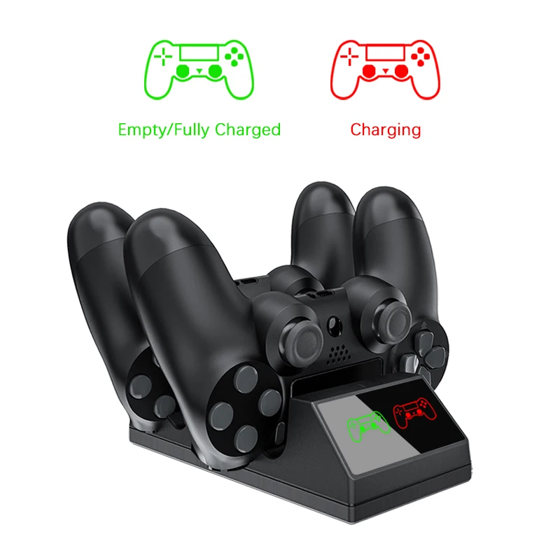 Para PS4 Doble Controlador de Cargador Dock Station Imán de Carga Con la Pantalla Led Para Playstation 4 Controlador de Soporte de Accesorios 0