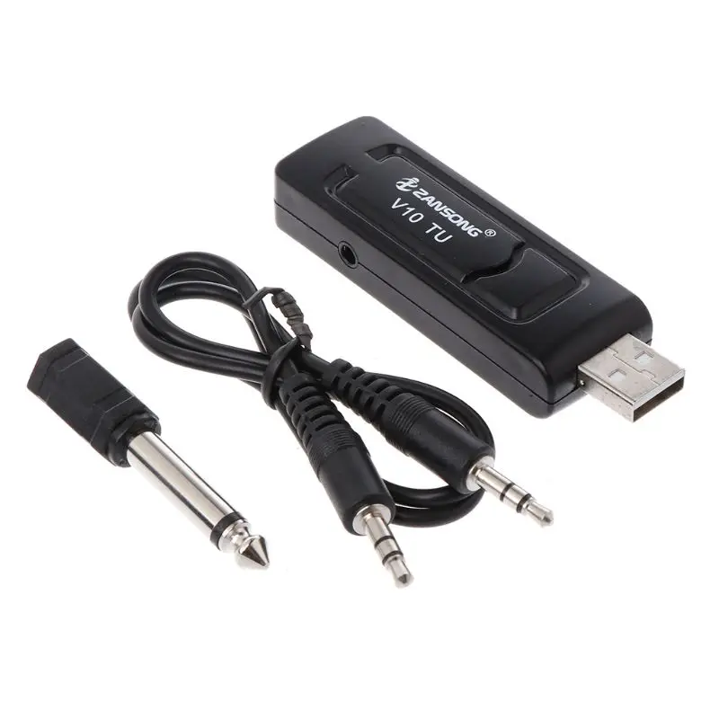 UHF USB 3.5 mm 6.35 mm Micrófono Inalámbrico Megáfono de Mano Mic con el Receptor para el Karaoke de Voz Altavoz 0