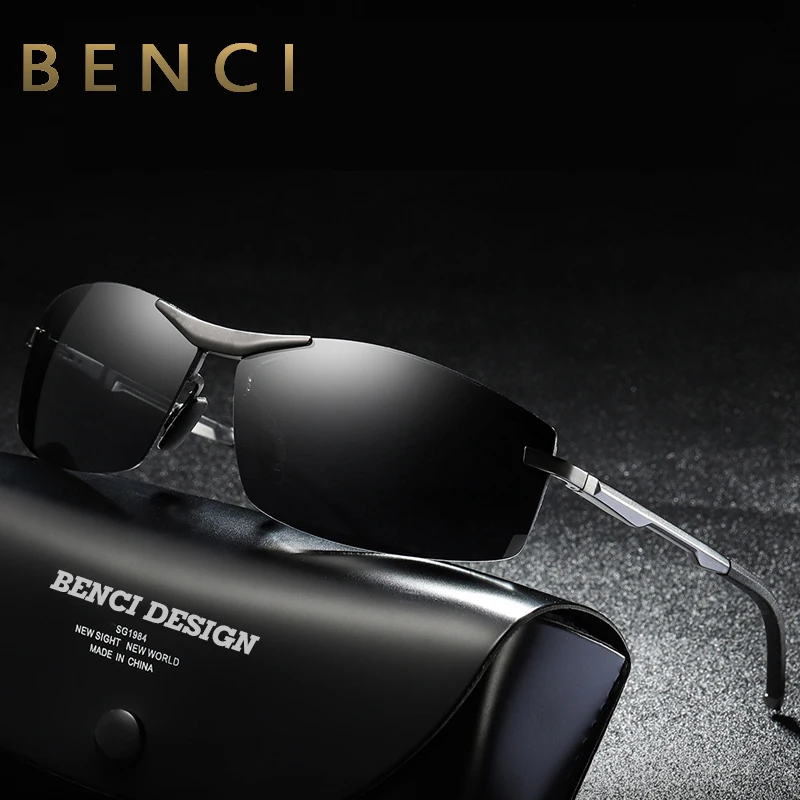 BENCI 2020new luz polarizada decoloración de la uv protección gafas de sol de los hombres de la moda de las gafas de sol, sombrillas de la unidad del controlador 0