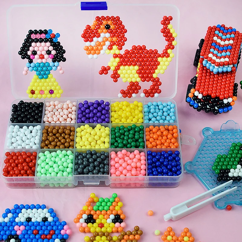 6000 pc DIY bolas Mágicas de Animales Moldes de la Mano que hace de Puzzle en 3D de los Niños Educativos perlas de Juguetes para los Niños Hechizo Reponer 0