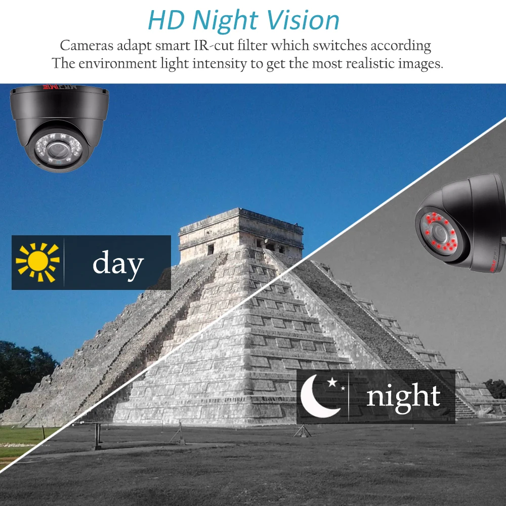 720P/1080P de Vídeo de las cámaras de Vigilancia del Sistema de Kit de DVR 4CH AHD Analógico 2pcs Casa de la Cúpula de Interior de la Visión Nocturna del CCTV de la Seguridad del Sistema establecido 0