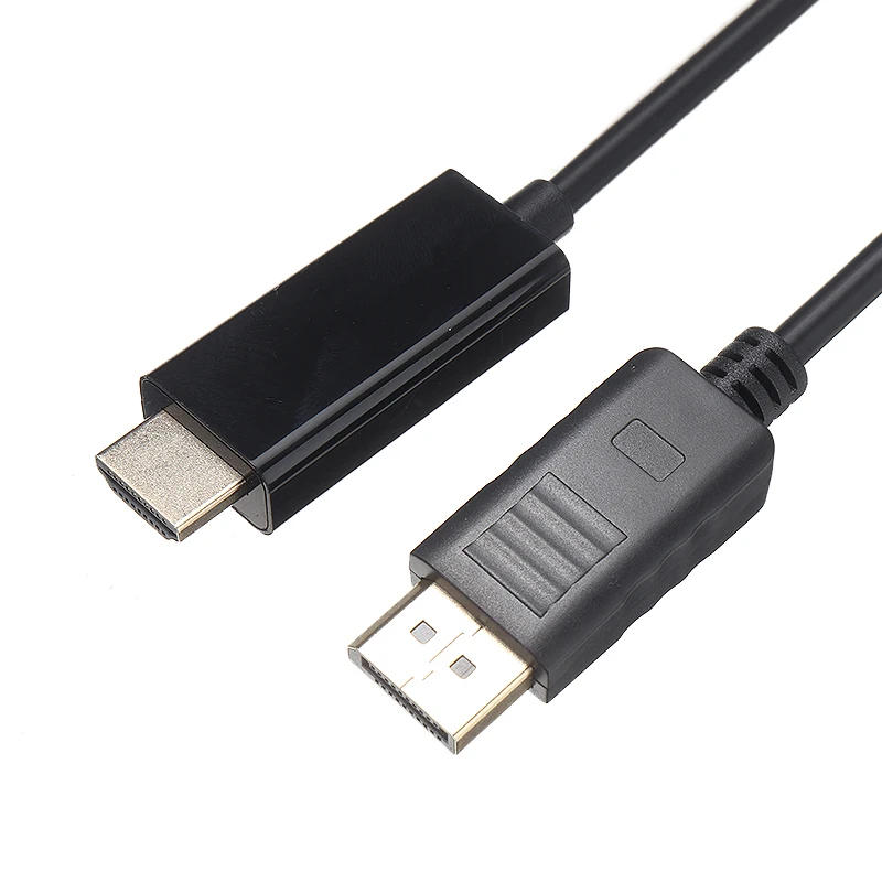 Nuevo 4K Displayport 1.2 DP Macho a HDMI Hembra Convertidor de 1080P Cable Adaptador para la PC del ordenador Portátil Negro de Audio Conector de Cables 3M 0