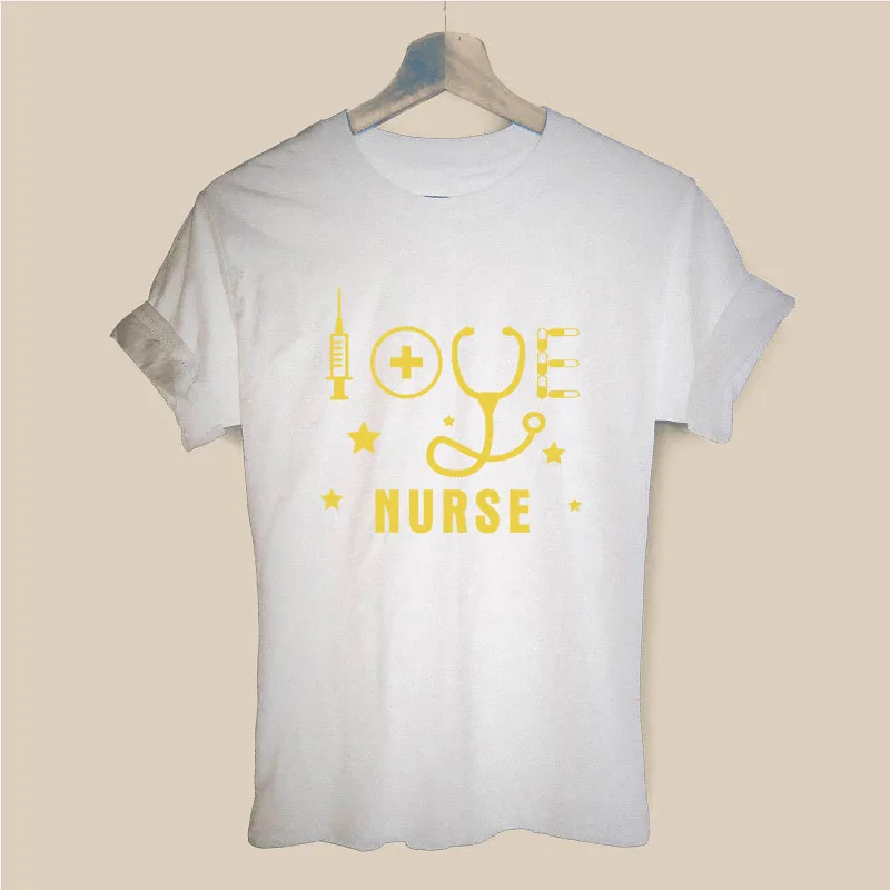 Enfermera Médico Harajuku Camiseta Graciosa camiseta de Mujer Ropa Casual Tops de Manga Corta Camisetas, Además de Tamaño 0