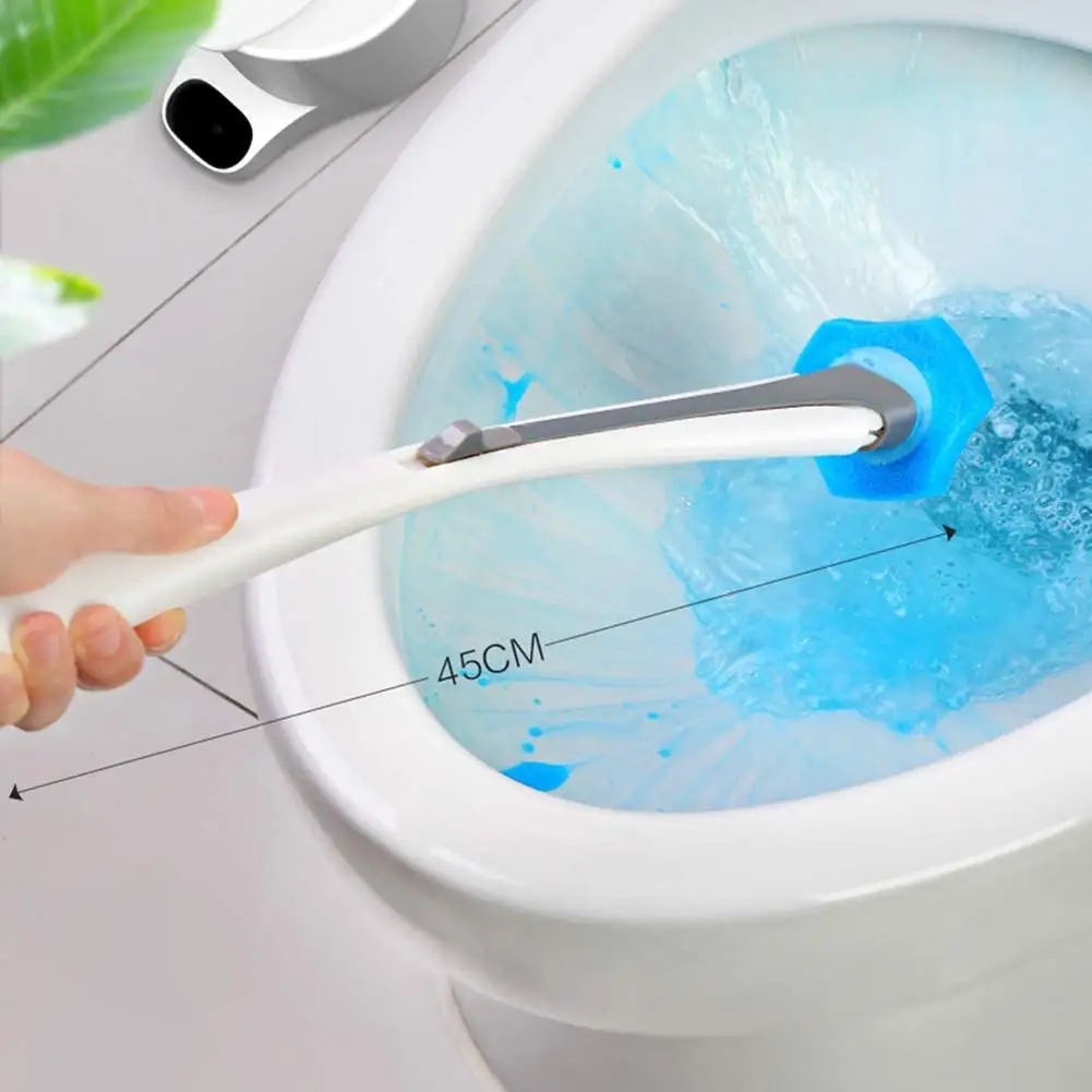 Desechables, Cepillo de Retrete Varita Inodoro Sistema de Limpieza del 16 de Desinfección WC Reemplazo de Cabezas Potente Limpiador Kit de Herramientas de 0
