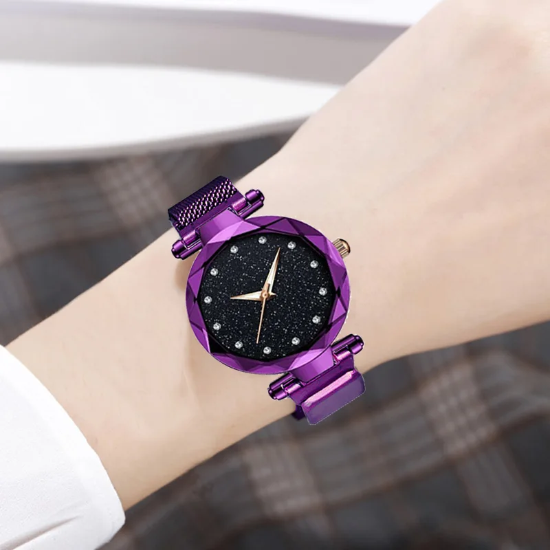 2020 las Mujeres Relojes de Pulsera de Cielo Estrellado de Lujo de Oro Rosa de la Moda de las Señoras de los Relojes de las Mujeres de Cuarzo reloj de Pulsera Watchproof reloj mujer 0