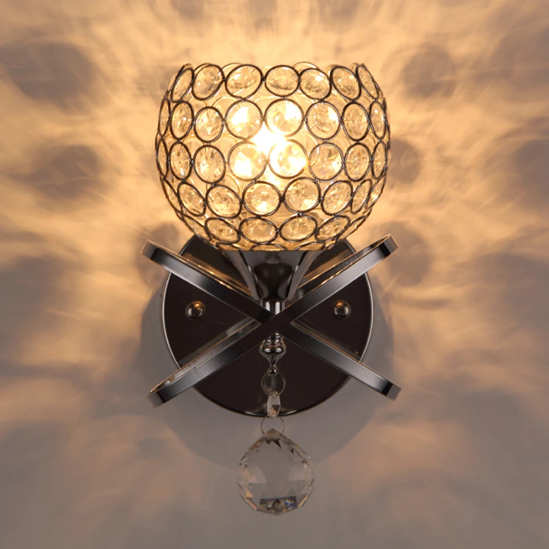 Moderno bola de Cristal, lámpara de Pared, Lámpara de la mesilla de Dormitorio de la lámpara de la Escalera de la pared la Luz E14 lámpara de pared Led de la plata del oro lamparas de pared iluminación de interiores 0