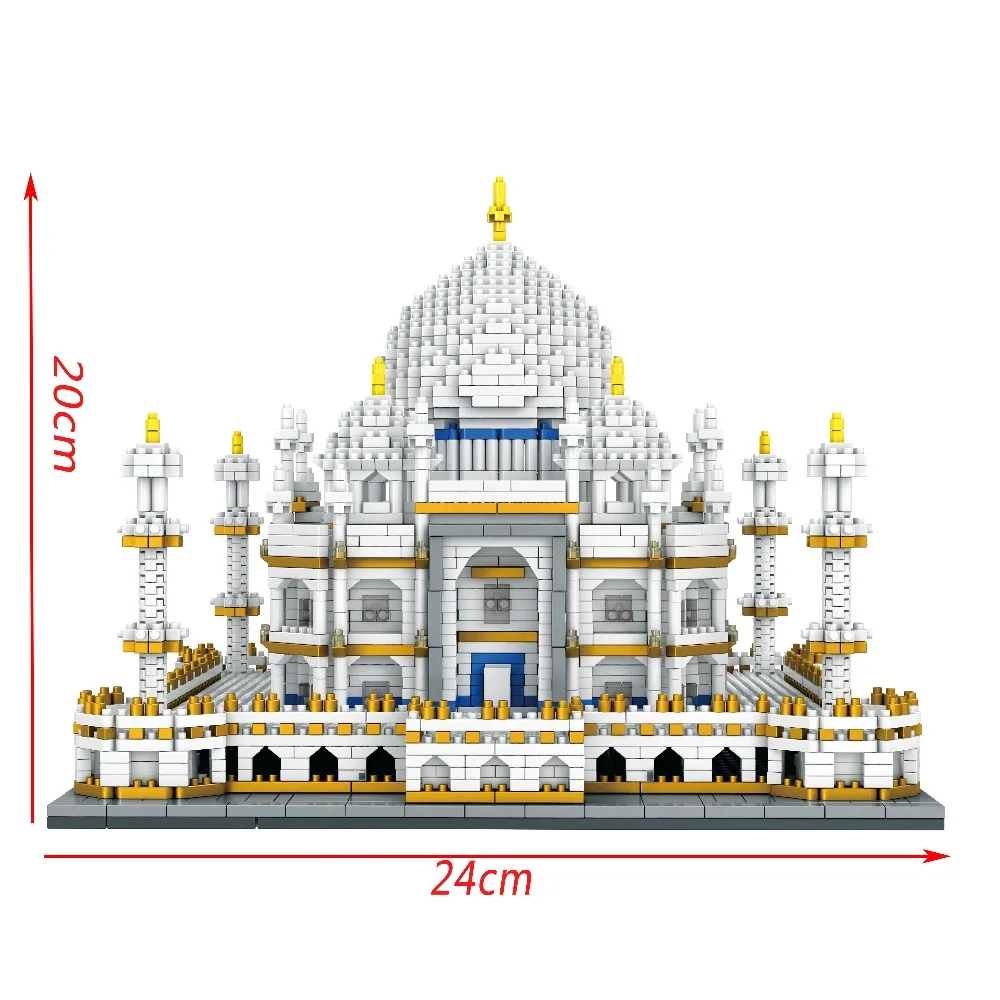 3950PCS Bloques de la Arquitectura del Conjunto de Monumentos Taj Mahal Palace Modelo de Bloques de Construcción de los Niños Juguetes Educativos 3D Ladrillos Regalos de Navidad 0