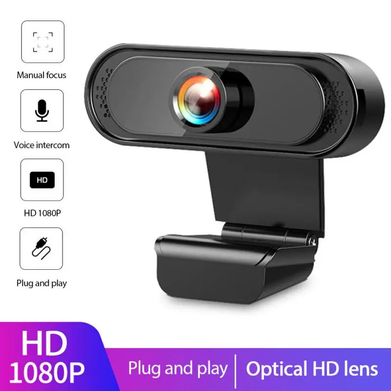 Nuevo USB 2.0 Full HD 1080P Webcam Cámara Digital, la Web Cam Con Mircophone Para Ordenador PC Portátil de Escritorio de Enfoque Automático Webcam Caliente 0