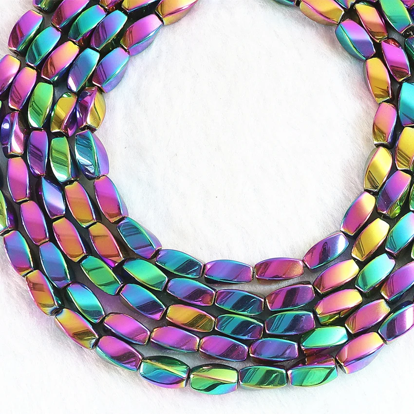 Especial multicolores de hematita de piedra 5*7 mm 6*12 mm de giro de la forma de perlas sueltas perlas de Joyería B184 0