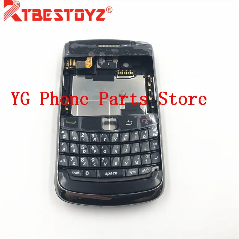 RTOYZ Nuevo Original completo de la vivienda Para BlackBerry 9700 Carcasa Trasera, Tapa de Batería Caso +Teclado +Botón Lateral + Logo 0