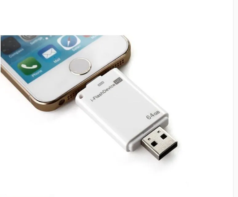 Unidad Flash USB Para el iPhone X 6 y 6 Plus 7 7S ipad Metal Pen Drive, Memory Stick Dual Móvil Otg Micro 16GB 32GB 64GB 128GB Pendriv 0