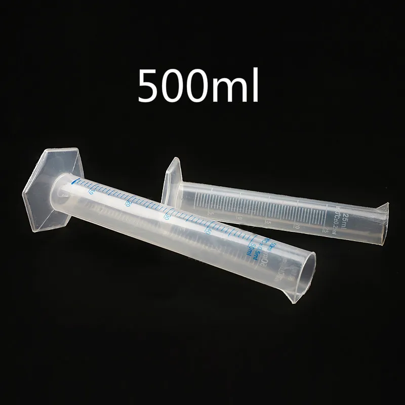 500ml de 2pcs de Alta calidad Transparentes de Plástico química Cilindro suministros de laboratorio de Posgrado Cilindro Volumétrico de envío gratis 0