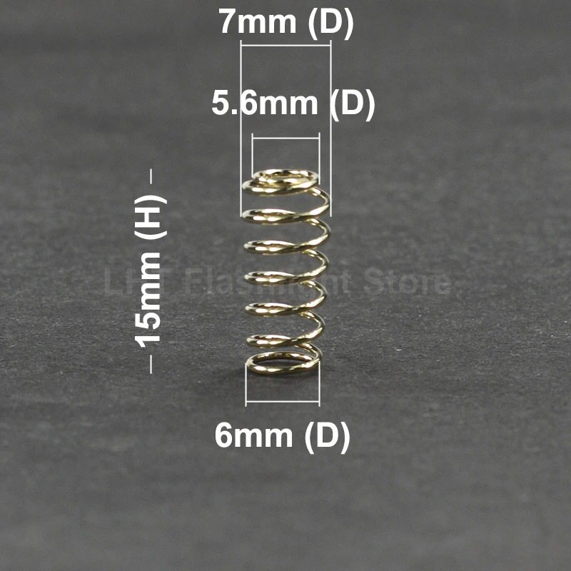 6 mm (D) x 15 mm (H) Chapado en Oro Bronce de la Primavera (10 pcs) 0