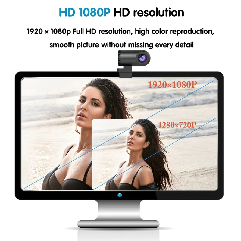 1080P Hd de la Cámara del Ordenador Usb Webcam con Micrófono 0