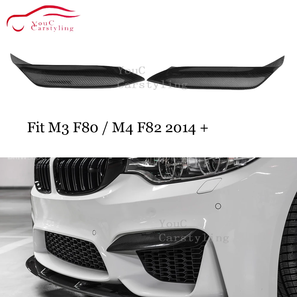 M3 F80 M4 F82 Superior Splitter de Fibra de Carbono Guardabarros del BMW M3 F80 F82 F83 M4 2013-2018 420i 428i 430i 440i Coche-Estilo 0