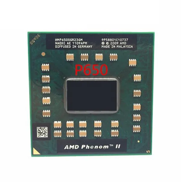 Envío gratis AMD Phenom P650 HMP650SGR23GM P650 CPU Dual core 2.60 GHz, 2MB L2 Cache Socket S1 (S1g4) PGA638 0