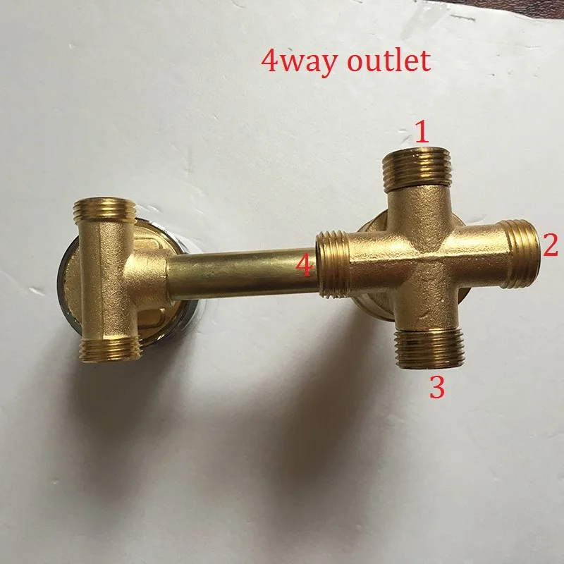 MTTUZK Oculta 2/3/4/5 Formas de salida de agua de latón grifo de ducha de tornillo o de intubación de Cobre cabina de ducha cuarto de baño con ducha válvula de mezcla 0