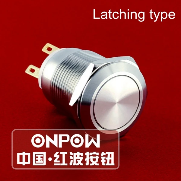 ONPOW 19mm Anti-vándalo 1NO1NC prenderse-Off de acero Inoxidable de la prenda Impermeable IP65 Interruptor de Botón (LAS1GQ-11Z/S) CE, RoHS 0