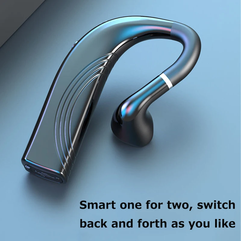 Inalámbrica Bluetooth 5.0 Auricular de Larga Espera con Micrófono manos libres del Deporte de bluetooth de los Auriculares Audífonos a prueba de agua el Gancho para la Oreja Para Teléfono 0
