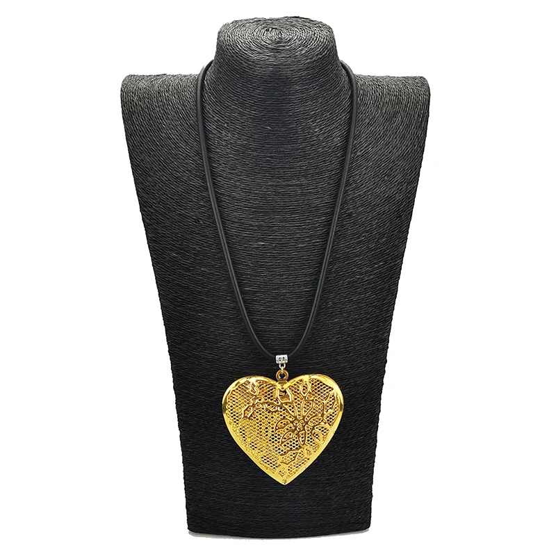 UKEBAY Nuevo Corazón Colgante de Collares de Oro del Corazón de la Joyería Para las Mujeres de Lujo del Collar de la Joyería hecha a Mano Original de Diseño de los Amantes de los Regalos 0