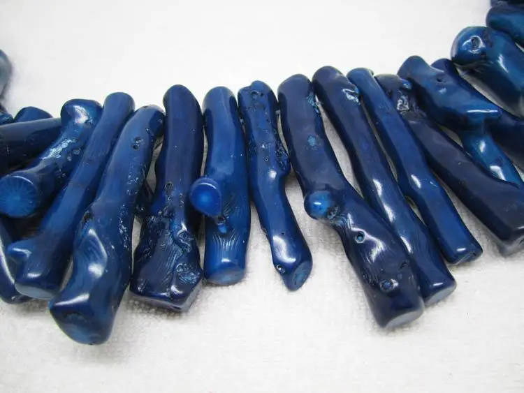 10x30~18x120mm Azul Rama de Coral de forma Libre, Suelta Perlas de 8