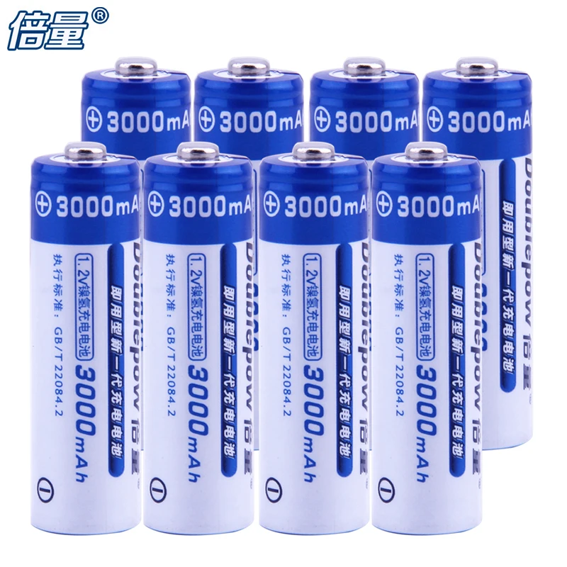 8 pcs. Doublepow original Ni-MH batería de 3000 mAh baterías Recargables de 1.2 V Electrónica de baterías especiales, de Alta capacidad 0