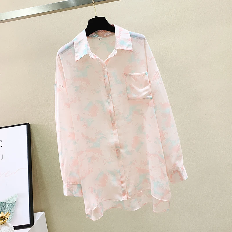 NIJIUDING 2020 Verano Nueva Mujer Delgada Chaqueta de Protección solar Ropa Camisas de Manga Larga Tops de Mujer de Camuflaje Bluses Feminina 0