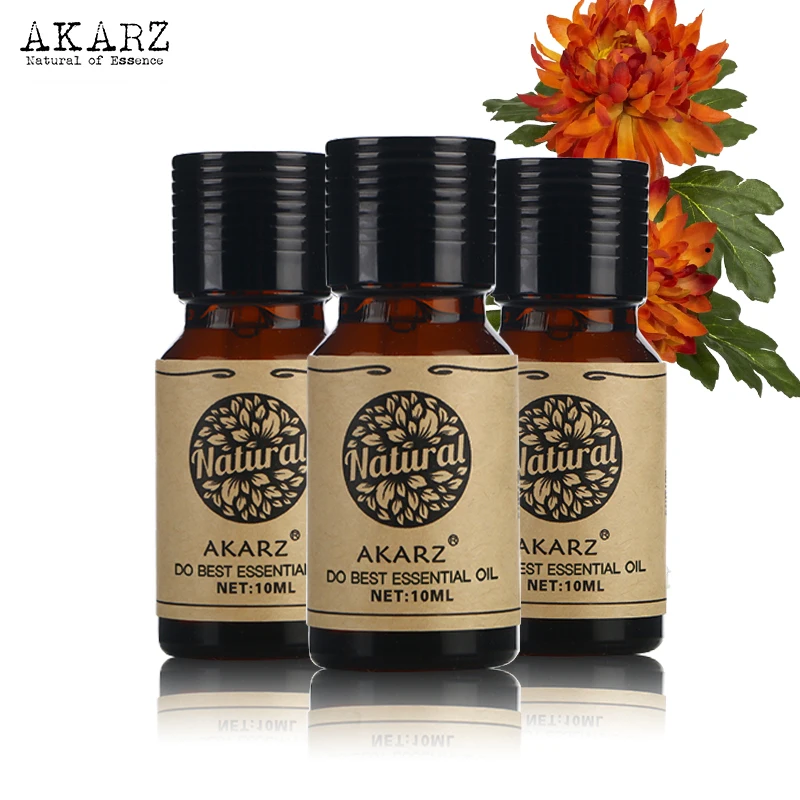 Pachulí Menta Almizcle aceite esencial de conjuntos de AKARZ de la Famosa marca Para el Masaje de Aromaterapia Spa Baño de la piel el cuidado de la cara 10ml*3 0