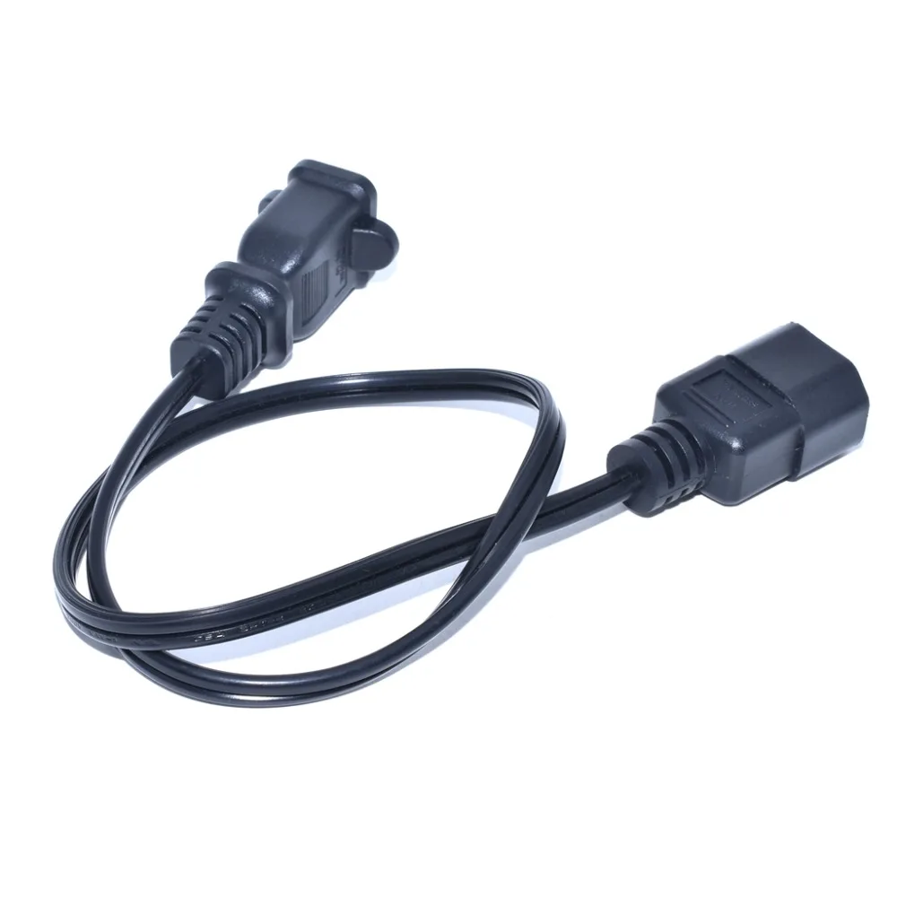 IEC 320 C14 Nema 1-15R cable de Alimentación IEC C14 a USA Tomacorriente,C13 NOS 2PIN Receptáculo del cable de alimentación de CA,30CM 0