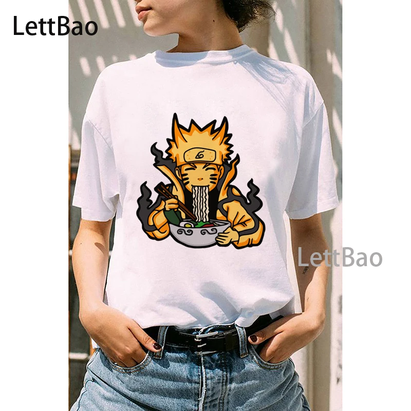 Uzumaki Naruto Anime Japonés de las Mujeres T-shirt Levi Ataque en Titán Ullzang Gráfico de Ropa Mujer Harajuku Estética Camisetas Mujer 0