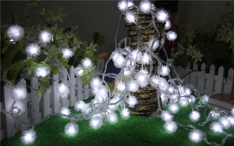 5M 40LED Cadena Iluminación Luzes De Natal diente de león de la Boda Casamento Luces de Hadas Natal Edelweiss Luces de Navidad al aire libre 0