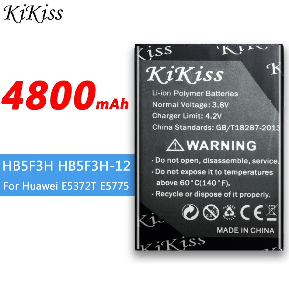4800mAh Batería de Alta Capacidad Para Huawei Ascend E5372T E5775 4G LTE FDD Cat 4 Router WIFI y Batería de Polímero de litio HB5F3H HB5F3H-12 0