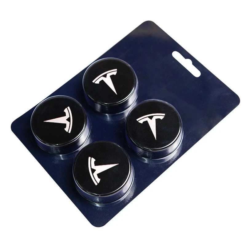 4pcs cubo de la Rueda Centro de la Tapa Para el Tesla Model 3/X/S Llantas de Aleación Etiqueta de Logotipo de los Emblemas de la Insignia de Tapas de diseño automovilístico Accesorios 0