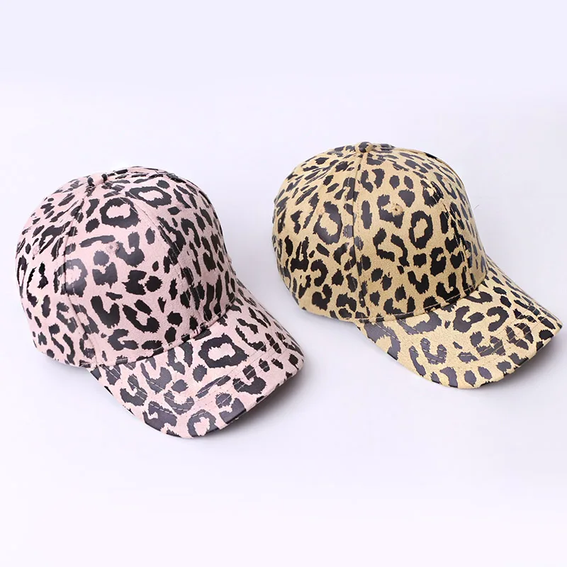 Verano nuevos hombres y mujeres gorra de béisbol de leopardo de impresión de la marca del sombrero de los hombres casual tapón hembra de viaje sombrero para el sol 0